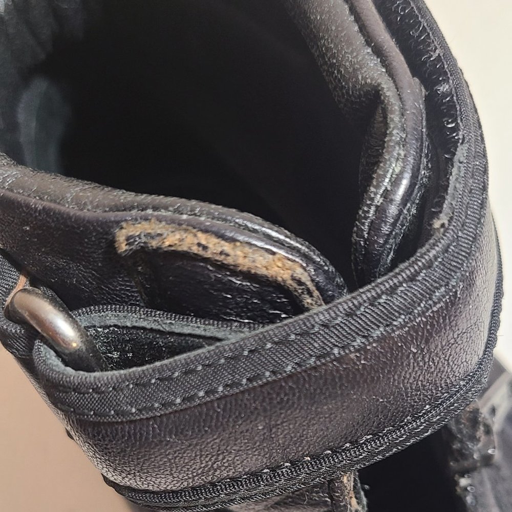 Men Burberry Black Sneakers Sz 44 11 Leather Vintage Rare Zip MSRP 1290 - Picture 14 of 14